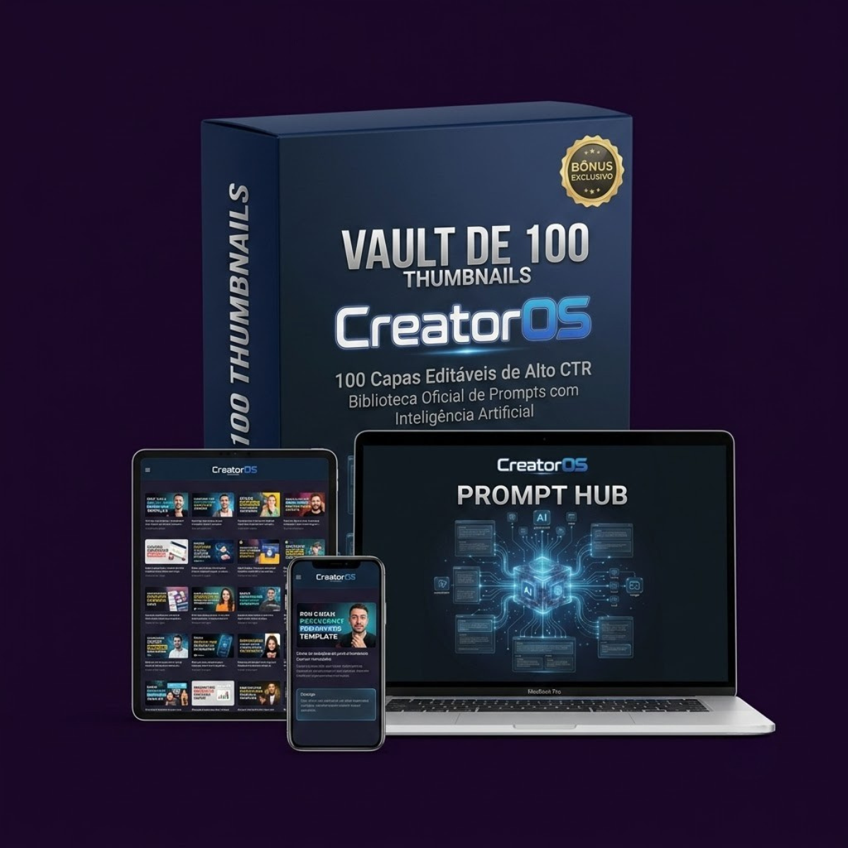 Mockup do Vault de 100 Thumbnails